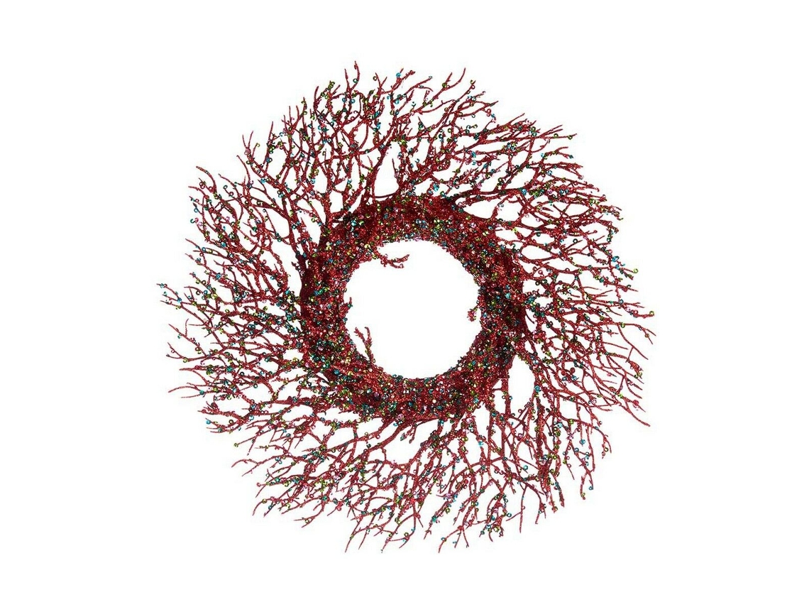 Coroa de Natal KRIST Rama Vermelho Azul 50 X 10 X 50 cm