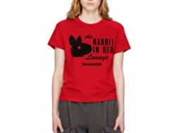 Rockinstone Halloween Rabbit Solid Red Adult T-shirt Size:xxl