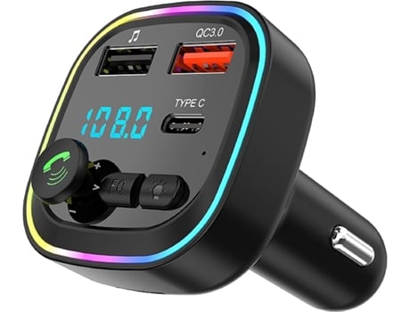 Transmissor Fm Bluetooth 5.3, Adaptador Mãos Livres Para Automã³vel, Leitor De Mp3 Sem Fios Bluetooth Com Carregamento Rápido Qc3.0 Jaicom