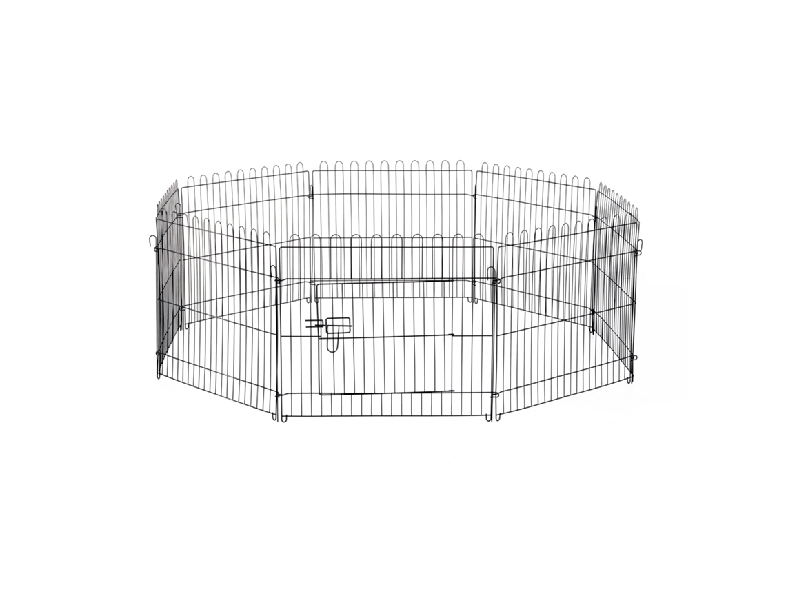 Welpenlaufstall 8-tlg Welpenauslauf W/ 8 Gitterplatten Door Schutzplane Freilaufgehege 61cm High Welpengitter Laufstall Pets Dog Cat