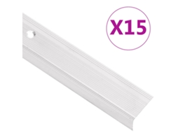 Stair Nosing, Stair Nosings Vidaxl Prateado Alumínio (90 Cm (15 Pcs))