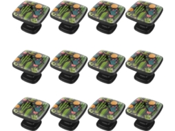 Puxadores E Botões Quadrados Para Gavetas Armários, Conjunto De 12 Peças, Com Desenho De Cacto Em Flor, Ideais Para