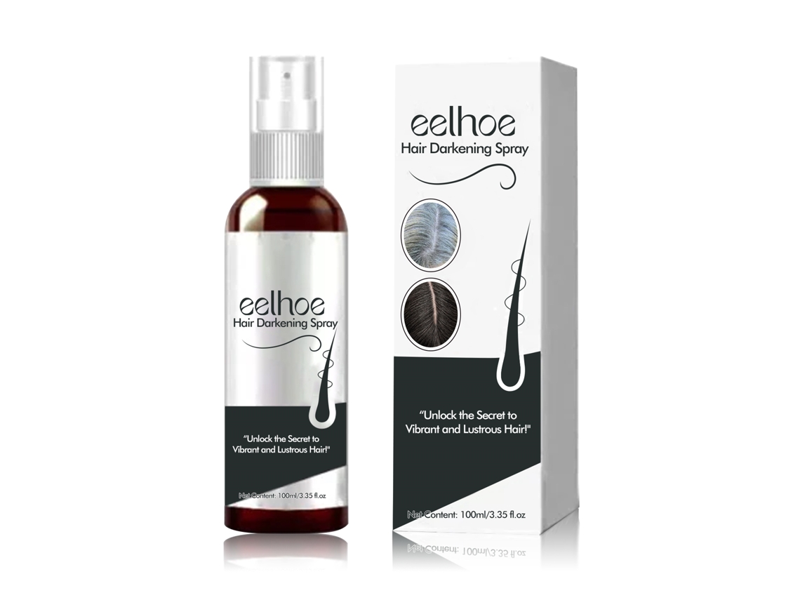 Spray de Cabelo Preto LAXISCREED para Cobrir Cabelos Brancos com Brilho e Hidratação Natural