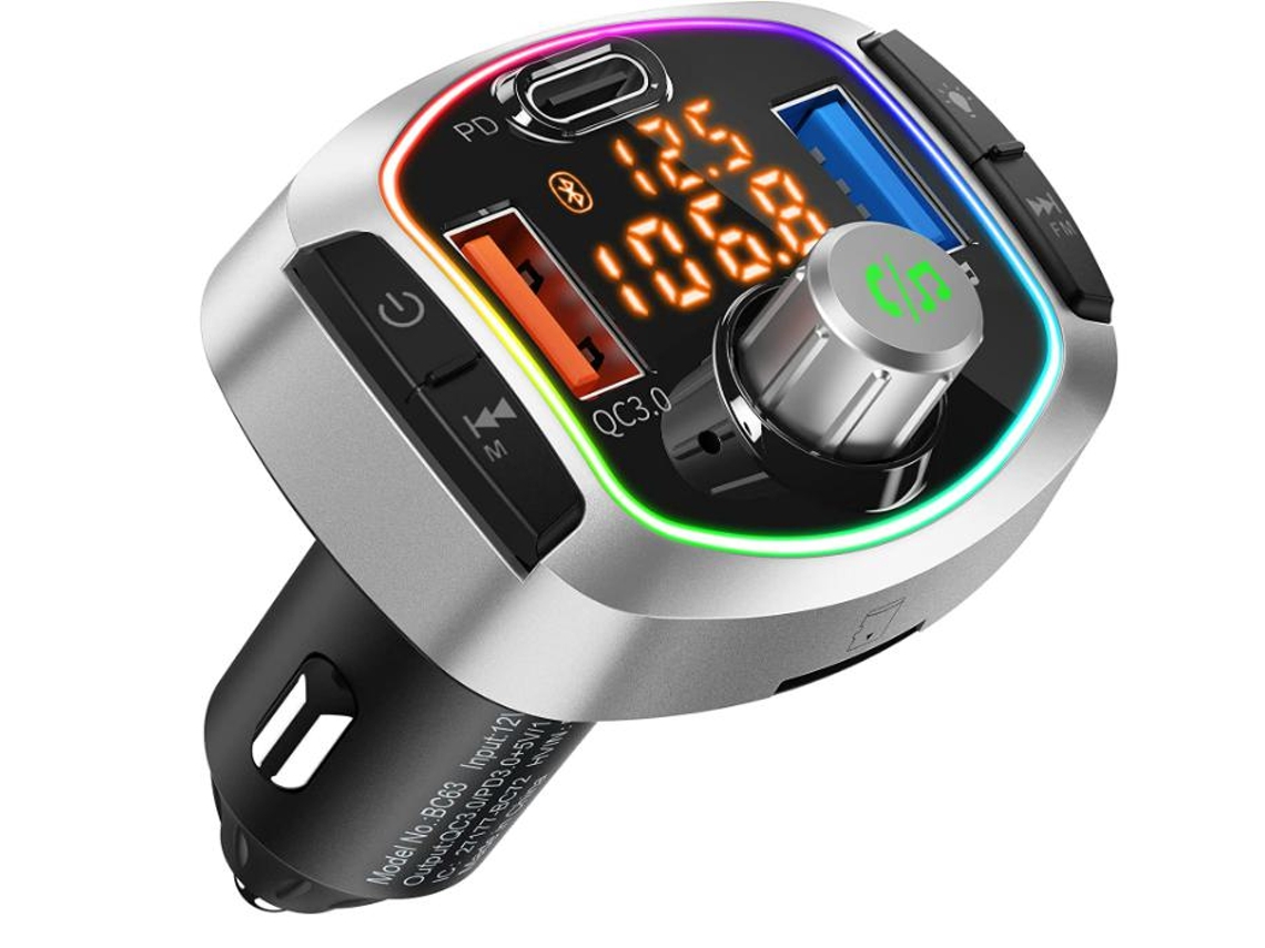 Transmissor Fm Bluetooth Yizhood Bc63 Pd20w Qc3.0 Branco