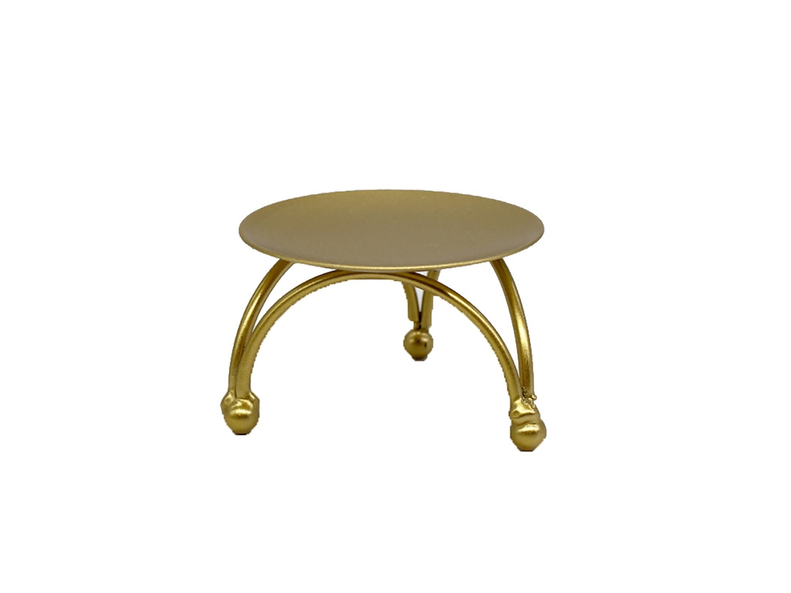 Suporte De Vela De Ferro Circular Geométrico Para Decoração