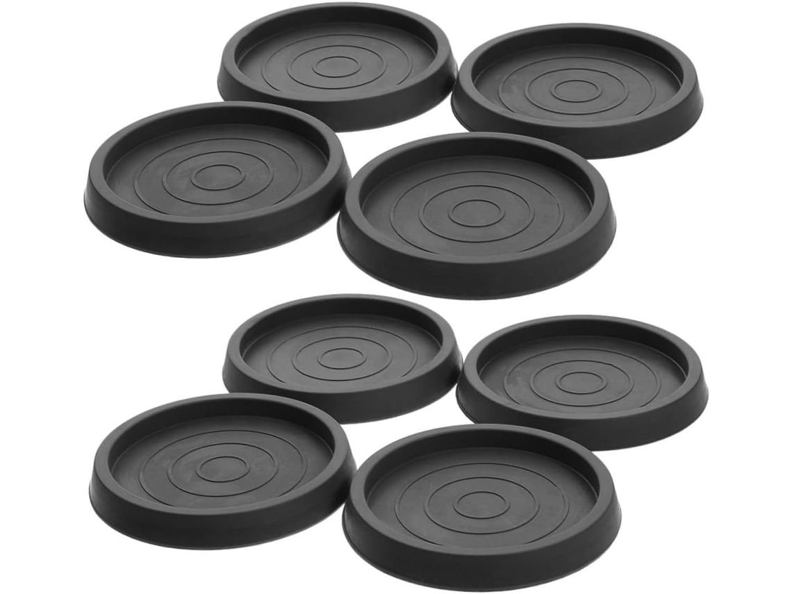 Protetores De Borracha Antiderrapantes Para Pés Móveis, Redondos, Pretos, 8, 9cm 3, 5 Polegadas, Protegem O Piso, Evitam