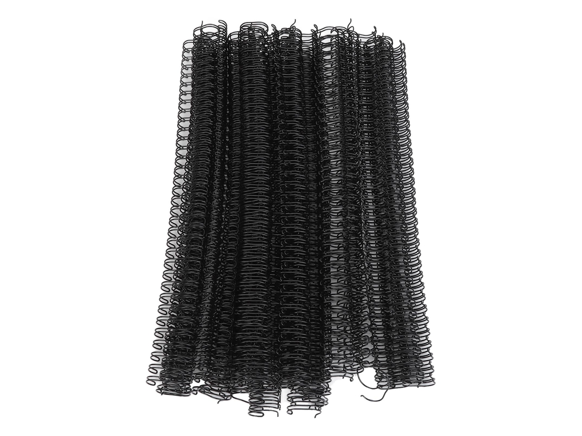 Espiral De Doble Loop Para A4 19mm 34 Anillos 180 Hojas Negro 50 Unidades