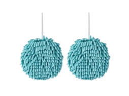 Toalha de Banho Decorativa em Microfibra Macia com Alça, Azul BRILVIBERA