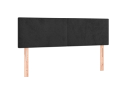 Cabeceira de Cama 2 Pcs Veludo 72x5x78/88 Cm Preto MAISON EXCLUSIVE