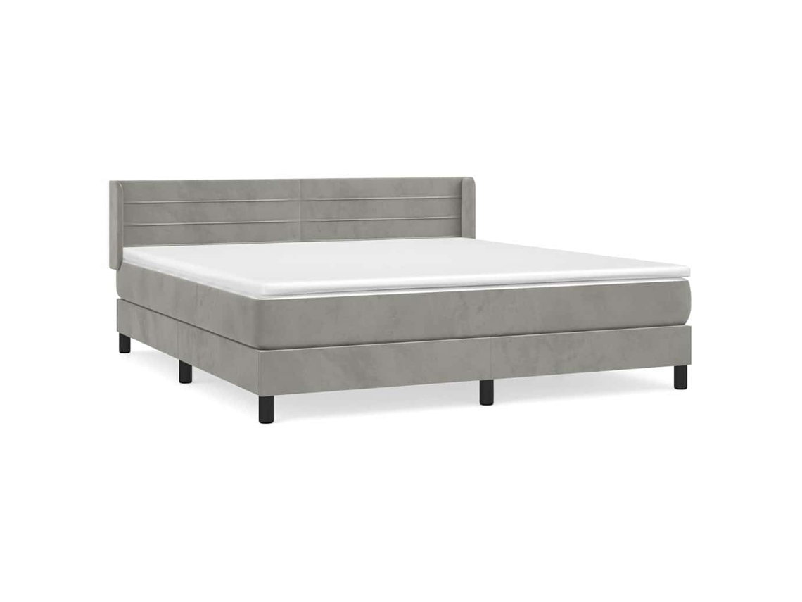 Box Spring Bed, Box Spring Beds Vidaxl Cinzeto Veludo (160 X 200 Cm)