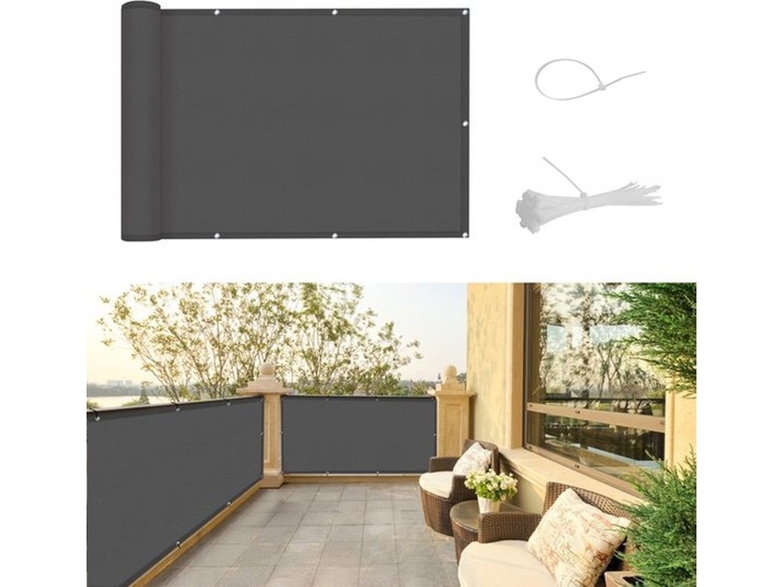 Escolha Segura - Pergola De Balcão Água-repelente 90 X 200 Cm - Proteção Uv Até 95% - Não Transparente - Cobertura De Balcão - Proteção Visual - Insta