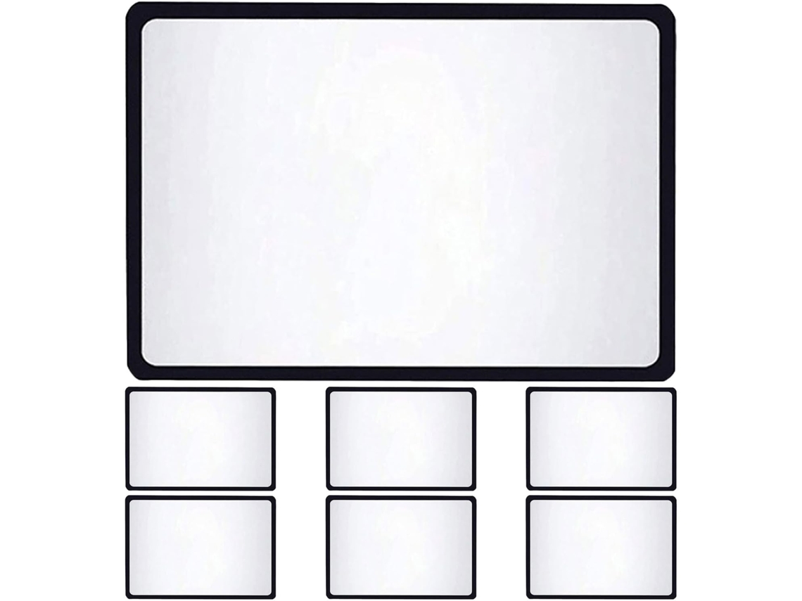 Conjunto de 7 Lupas Leitura Portáteis , Lentes Flexíveis Pvc Transparente, 17,8 X 11,9 Cm (7 4,7 P (3 Unidades)