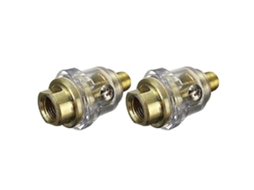 2 peças de lubrificador em linha mini de 1/4 polegada para ferramentas de tubulação de compressor de ar, 3,7x5,8cm, dourado | S/MARCA