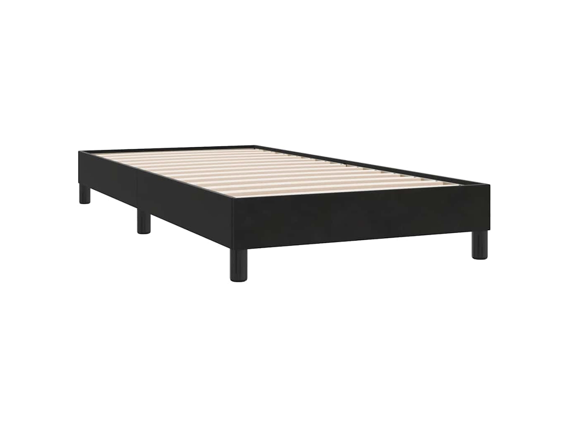 Estrutura de Cama Sem Colchão 80x210 Cm Veludo Preto MAISON EXCLUSIVE