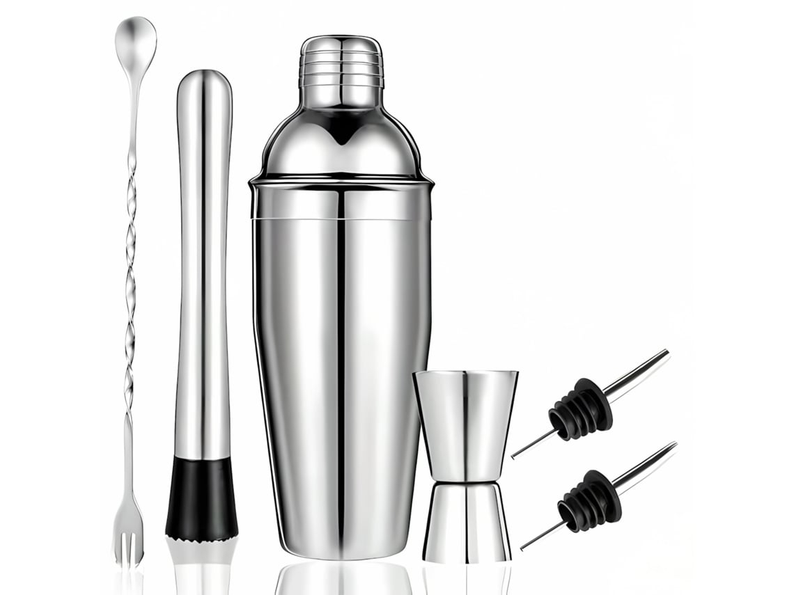 Conjunto De Coqueteleira 6 Peças Para Bartenders Profissionais Iniciantes Coqueteleiras De Aço Inoxidável 750ml Yunzii