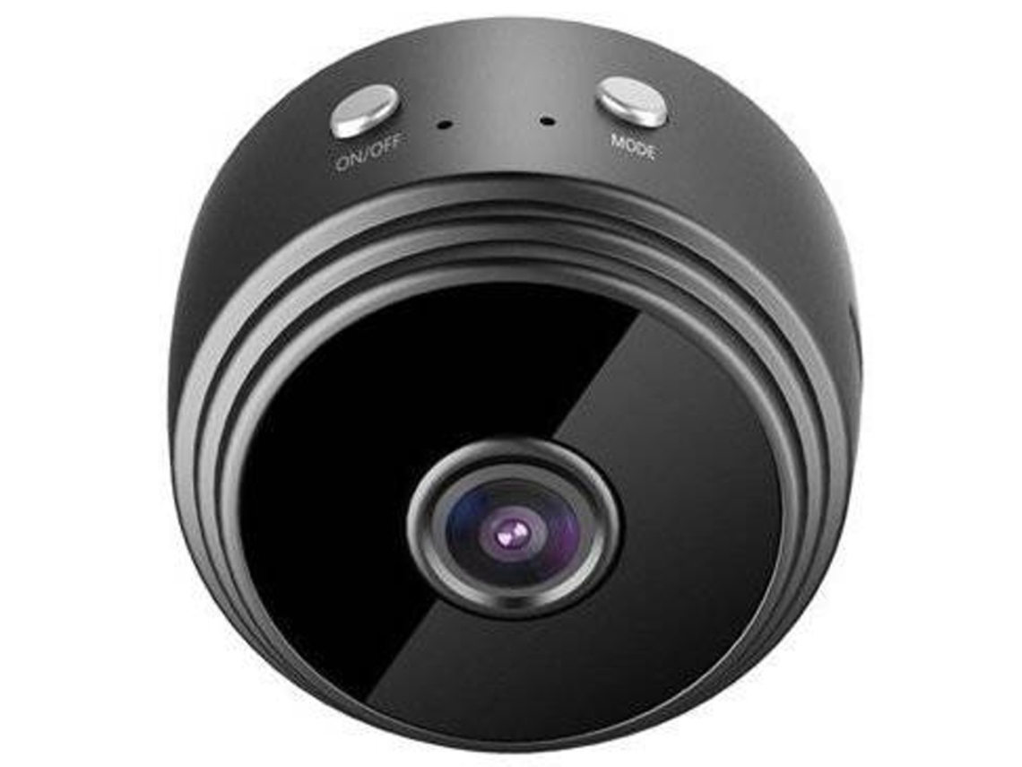 Mini câmera esportiva sem fio WiFi 1080P com visão noturna grande angular, Bestvite Network DV (preta)