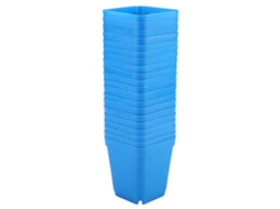 20 Vasos Mini Para Suculentas Modernos Azuis De Plástico