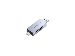 Leitor de Cartões 4 em 1 Usb 2.0 Multifuncional Usb c 3.0 em Liga de Alumínio Sd/tf/mf Usb3. 0 + Corpo em Cinza AQUAFORGE