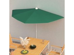 Vidaxl Guarda-sol Semicircular Com Mastro 180x90 Cm Verde