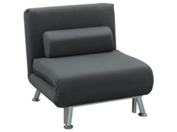 Poltrona Dobrável com Função Cama, Veludo, Encosto Ajustável, 75x70x75 cm Cinza Escuro MARCA