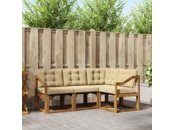 Vidaxl Conjunto De Sofás Para Exterior 4 Pcs Natural E Bege