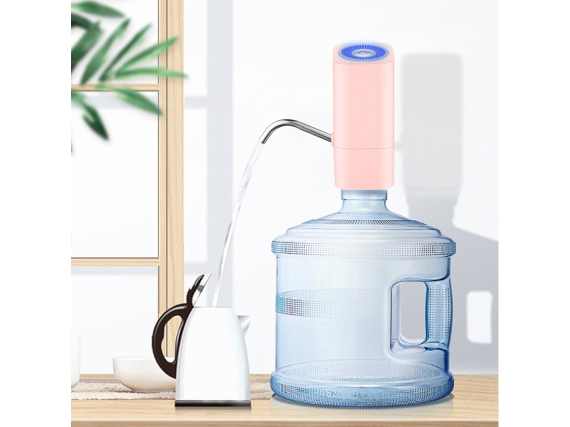 Bomba Dispensadora de Água Elétrica para Garrafa 5 Galões com Carregamento Usb, Bateria Recarregável, Baixo Ruído | S/MARCA