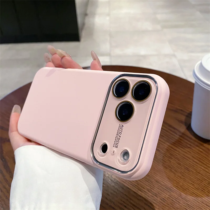 Capa De Celular De Silicone Líquido De Luxo (iphone 14 Plus, Rosa), Compatível Com Iphone, Proteção Completa.