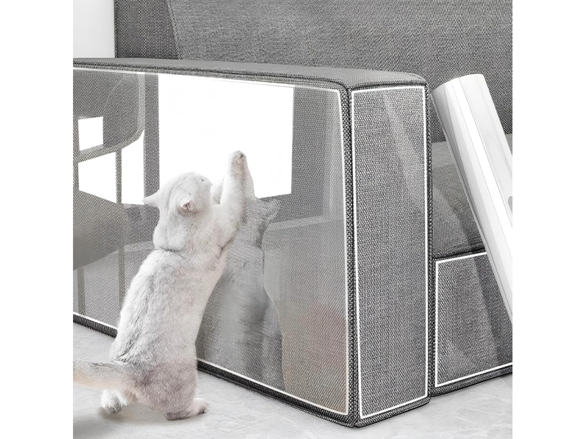 Protetor Anti Arranhões De Gato 12x197” Transparente Autoadesivo Para Móveis, Fita Protetora De Lado Único Com Raspador