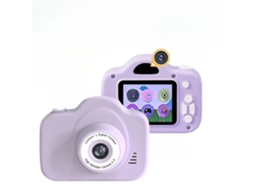 Câmera Infantil Hd 1080p Com Câmera Dupla E Foco Automático, Roxa