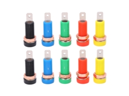 10pcs Plugues Banana Fêmea Latão Abs 4mm 24a Tomada Conector para Equipamentos Eletrônicos