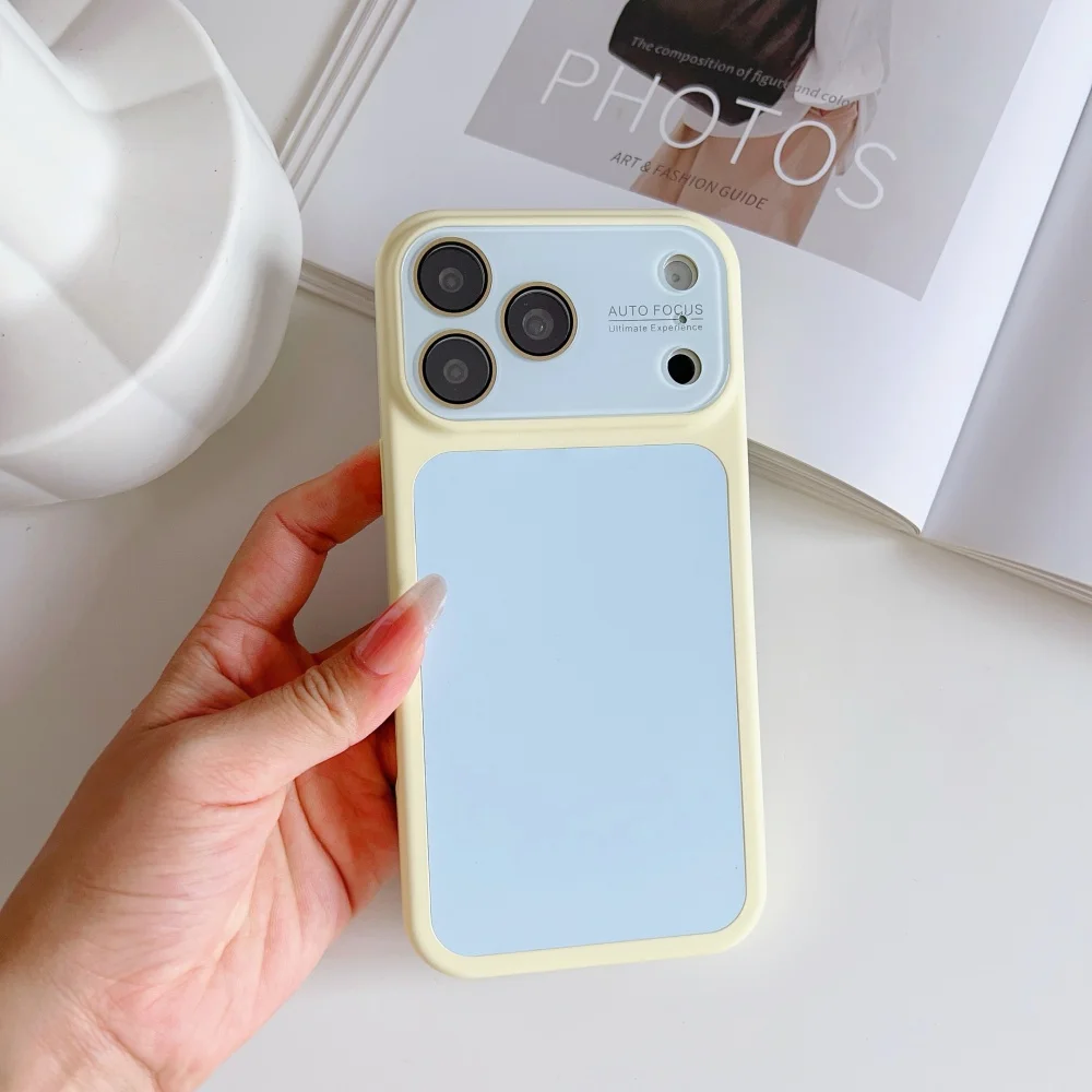 Capa Para Celular (azul, Iphone 16), Capa Protetora De Câmera Em Vidro Temperado, Estrutura Resistente A Impactos, Capa Traseira Rígida.