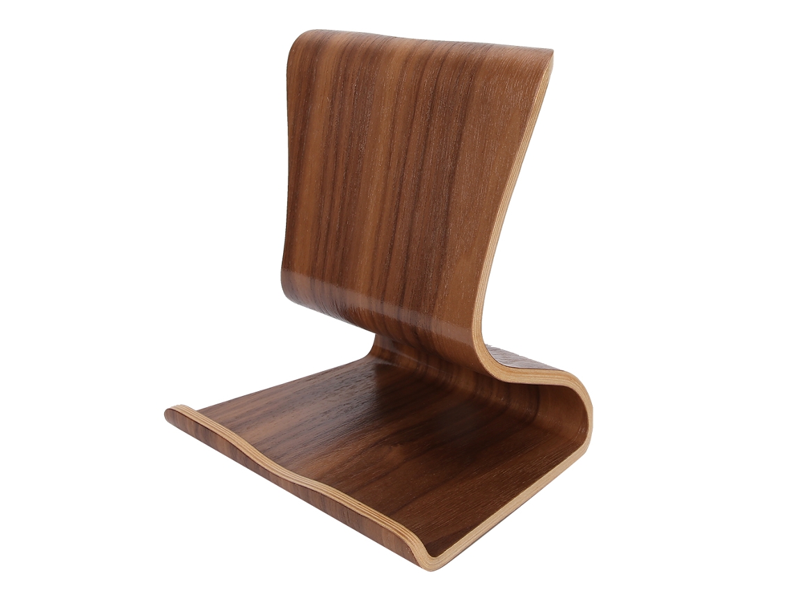 Suporte De Madeira Para Celular E Tablet, Ideal Para Mesa De Cabeceira, Escritório Ou Escrivaninha, Na Cor Marrom.