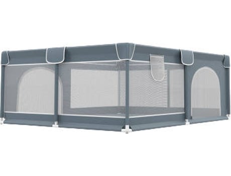 Parque Infantill MCBABY com Proteções Nas Uniões (Cinzento Escuro - 150x180 cm - 2 Portas)