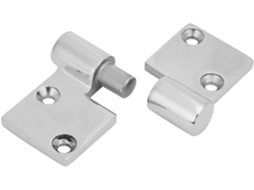Dobradiça Bipartida Em Aço Inoxidável 316 Para Armários, 90x 38x 4mm, Superfície Polida, Alta Dureza, Bordas Lisas, Para