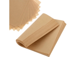 100 Folhas De Papel Manteiga, Manteiga Não Branqueado, 20 X Cm, Revestimento Antiaderente, Pré-cortadas Para Fritadeira A Ar.