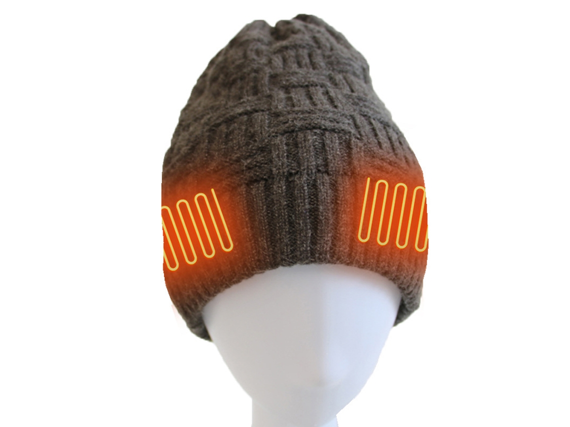 2026 gorro Tejido Caliente Recargable com Bateria para Inverno, Calor Térmico e Quente