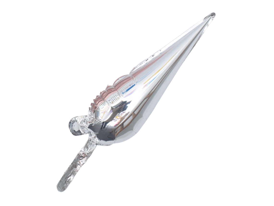 Balões Star Foil Metálicos -15X46Cm 50 Unidades Balões Spike Decorações de Natal Decoração de Ano Novo Prata