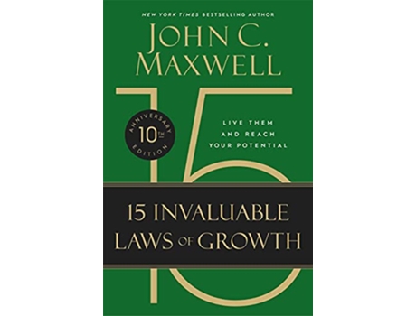 Livro 15 Invaluable Laws of Growth de John C Maxwell (Inglês - Capa Dura)