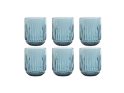 Conjunto de Copos HOME ESPRIT Azul Cristal (6 Unidades)