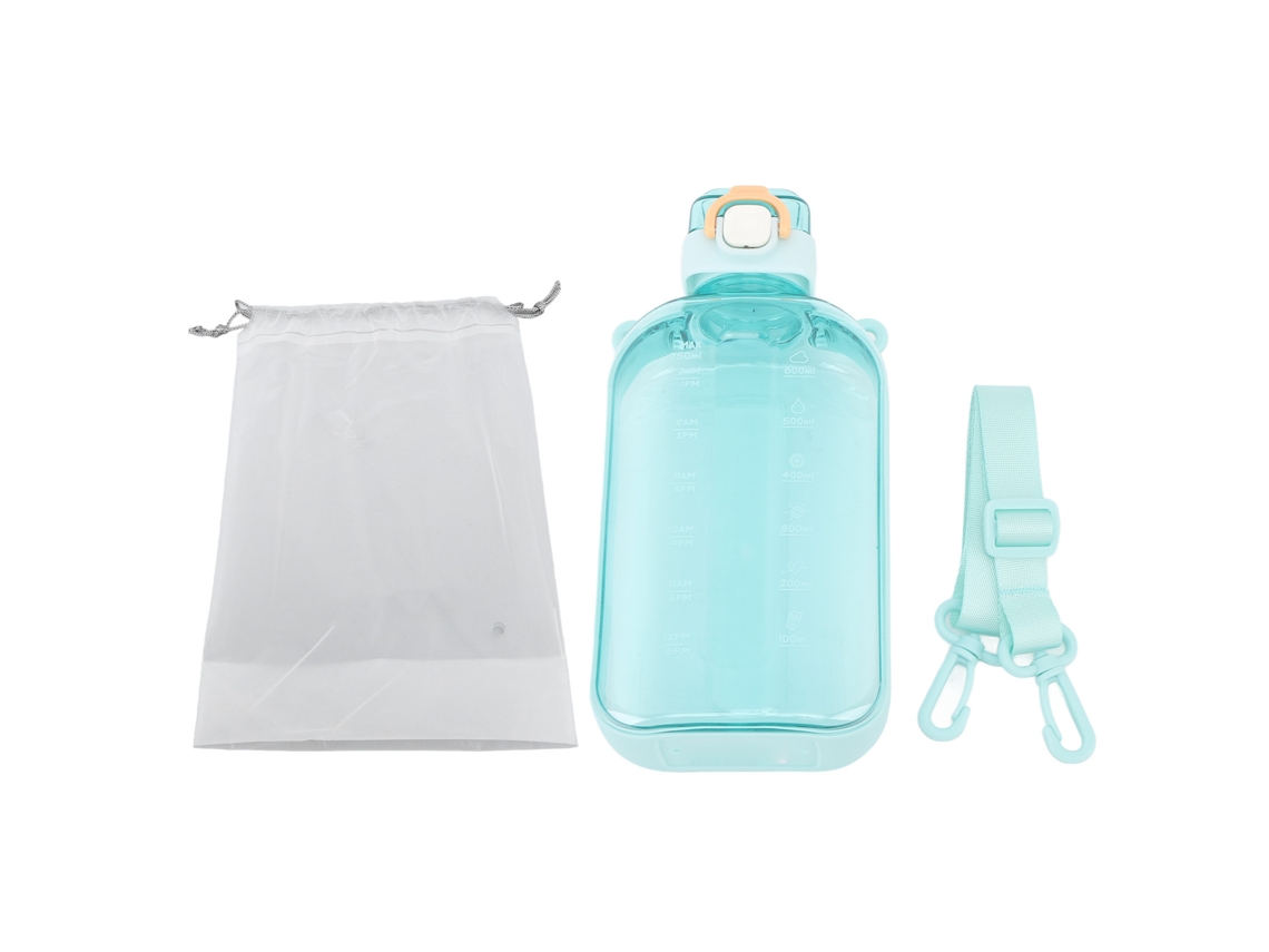 Garrafa Motivacional 750ml Verde com Marcador de Tempo
