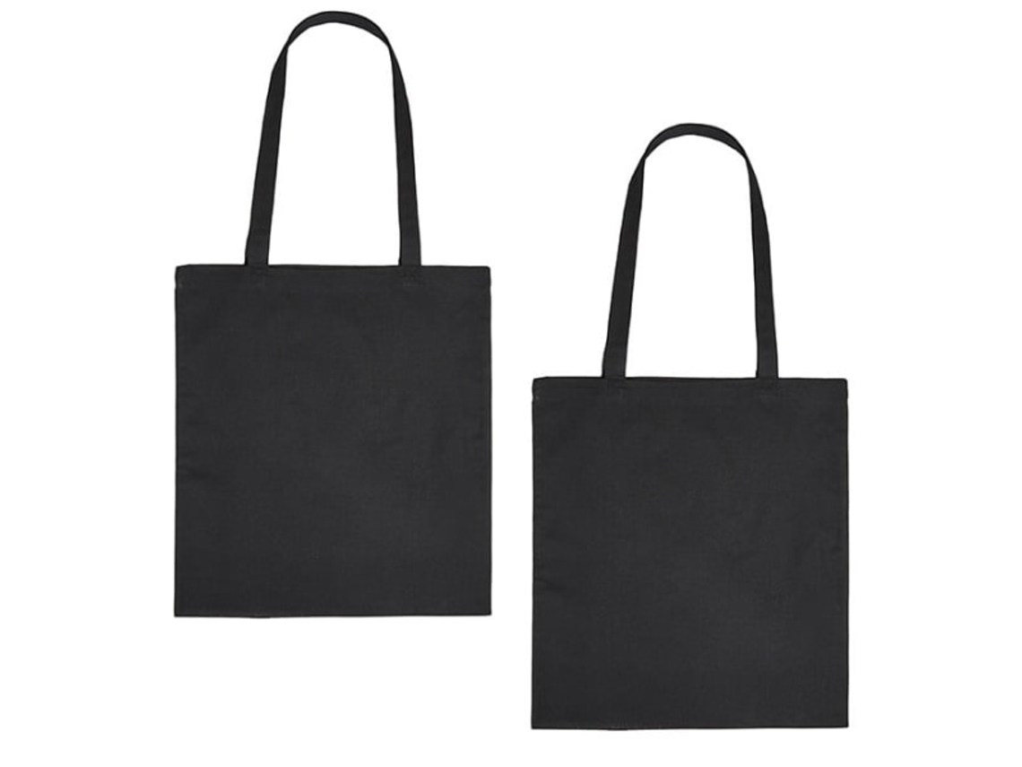 Conjunto de 2 Sacolas de Tecido, Preto Fairtrade BRILVIBERA