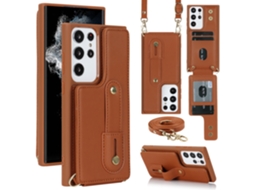 Capa De Cartão Multifuncional Qd Para Smartphone Samsung S23u Com Cordão, Capa Tipo Carteira De Luxo Compatível Com Iphone 15 E Iphone 12