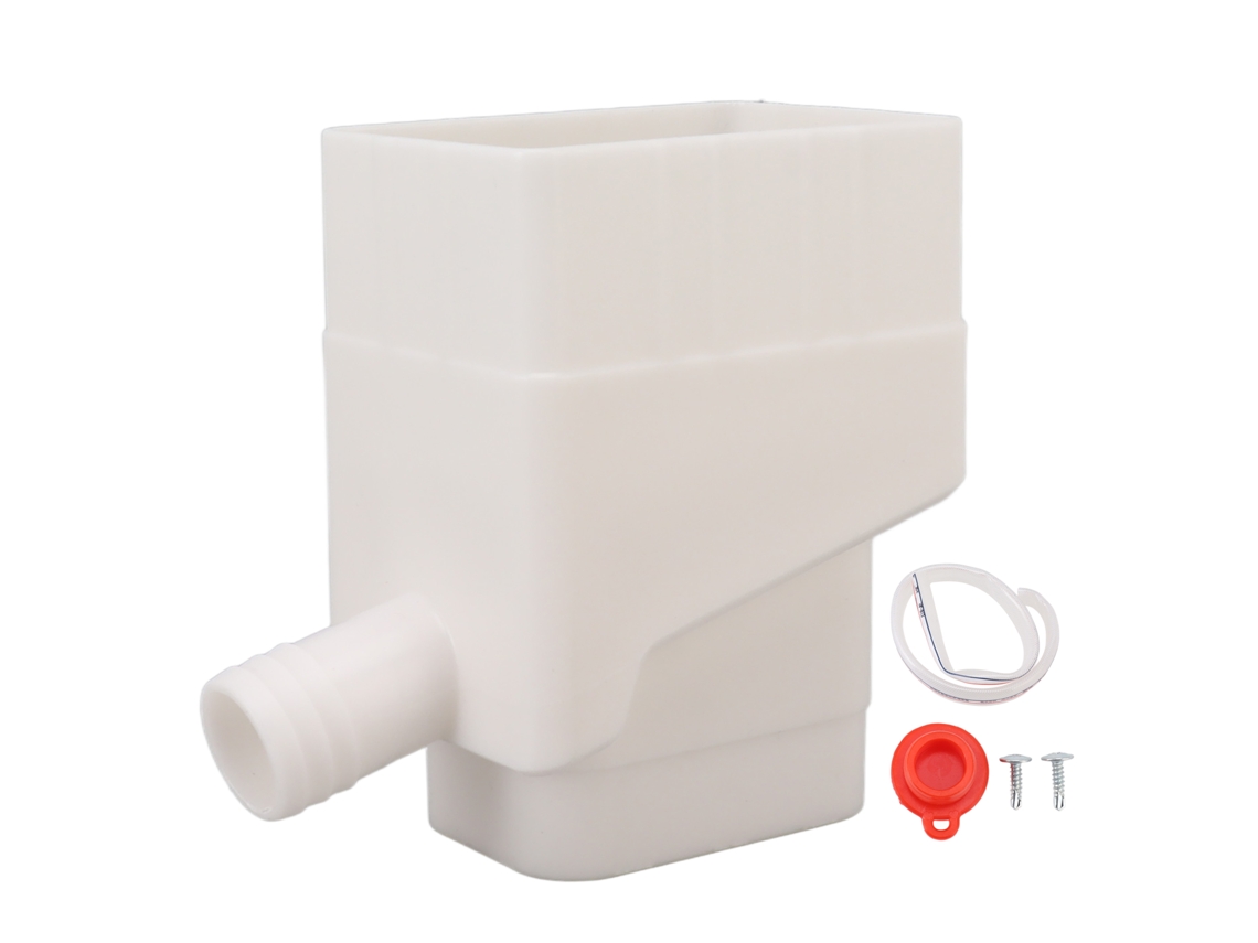 Kit Desviador de Goteira Resistente a Uv para Jardim Branco