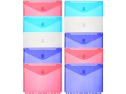 Veemoon Conjunto De 10-sacos Transparentes Para Armazenamento Documentos Com Fecho Pressão, Organizadores De Arquivos