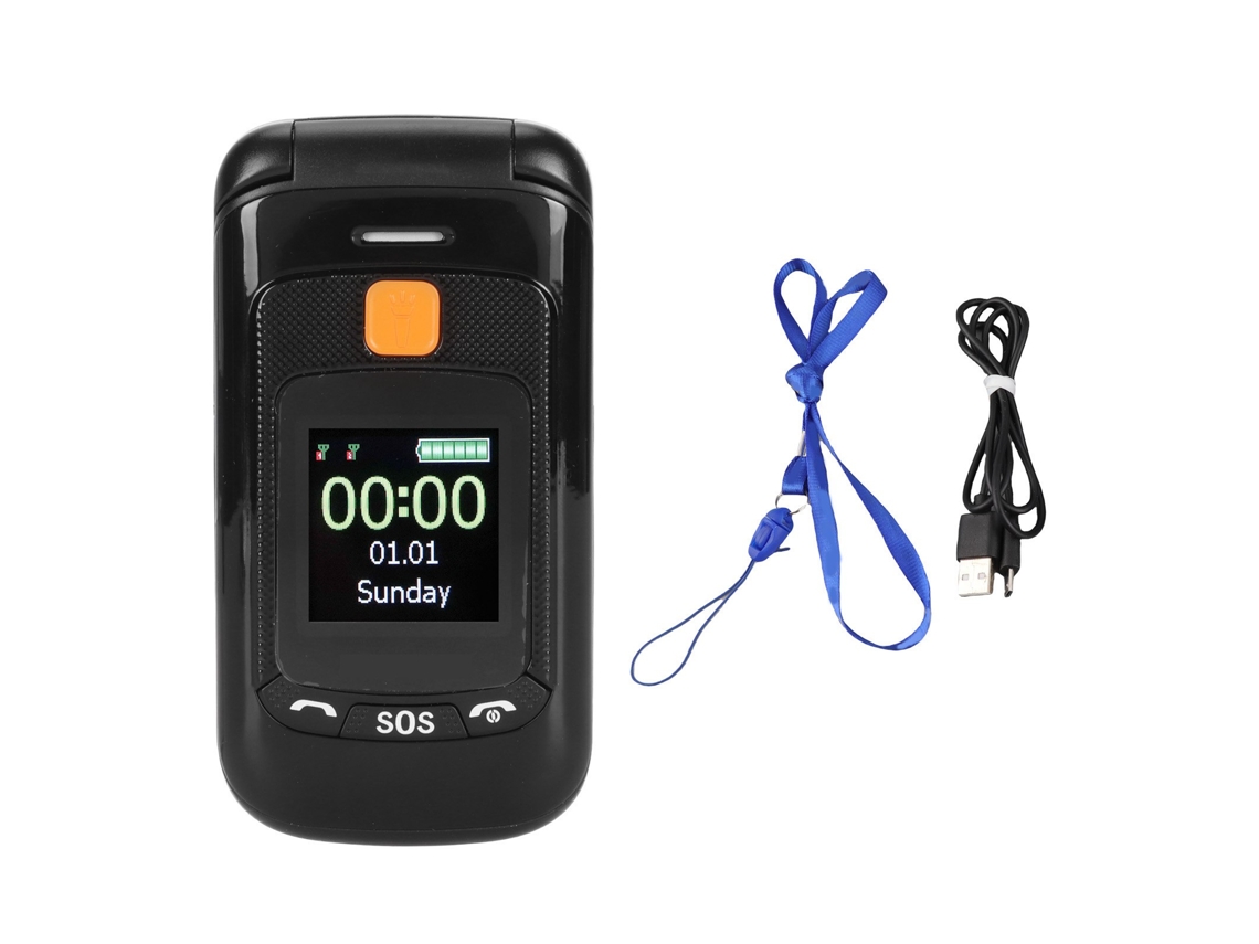 Mali telefone Celular Flip F899 para Idosos com Bateria 2800mah Dual Sim Funções Básicas