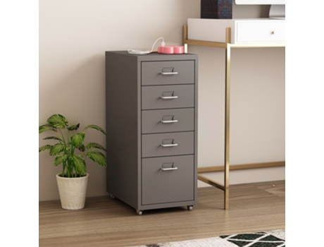 Gabinete de arquivo EN.CASA Aço (Cinzento - 69 x 28 x 41 cm)