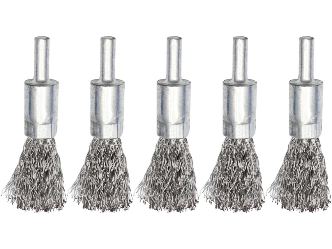 Escova De Aço Inoxidável Abaodam Para Rebarbação, 5 Peças, Resistente, Para Remoção De Resíduos E Uso Com Furadeira