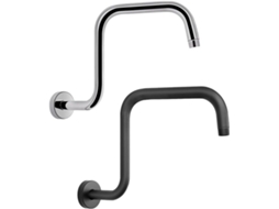 Braço Extensor De Chuveiro Em Aço 13 Polegadas Com Flange, Suporte Para Chuveiro De Teto Ou Parede, Prateado