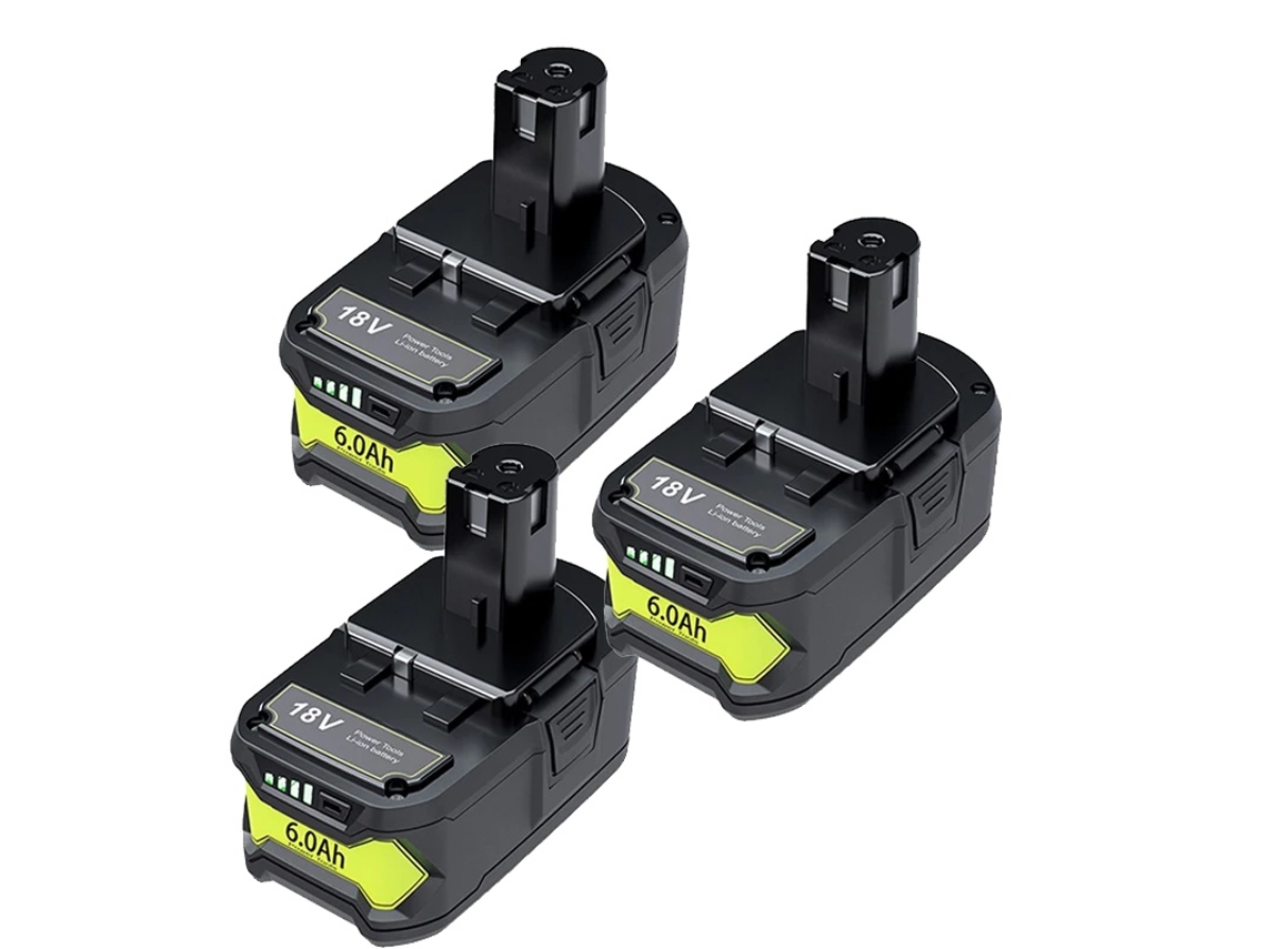 Bateria De Substituição, Li-ion, 18v, Compatível Com Ryobi, 3pcs 6.0ah