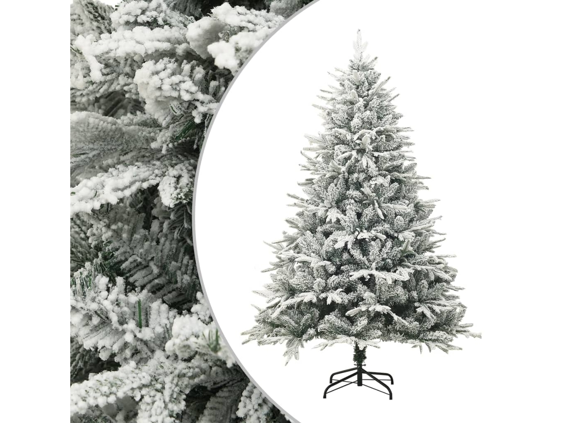 Vidaxl Árvore De Natal Artificial Com Neve 210 Cm Pvc E Pe Verde